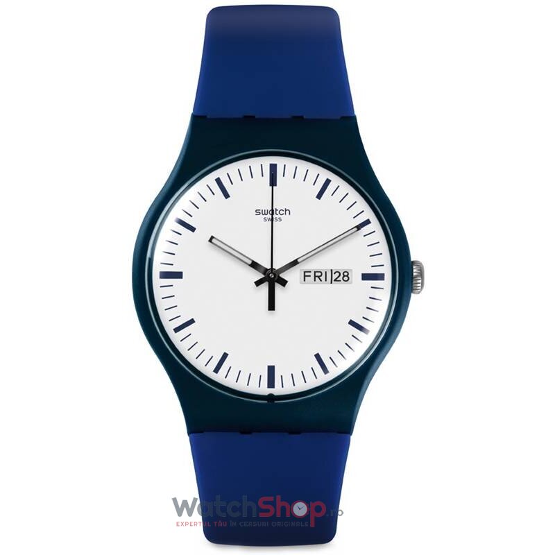 Ceas Albastru Barbatesc Swatch ORIGINALS SUON709 Bellablu Original cu Comanda Online