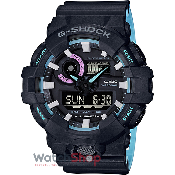 Ceas Barbatesc Casio G-Shock GA-700PC-1A Negru de Mana Original cu Comanda Online