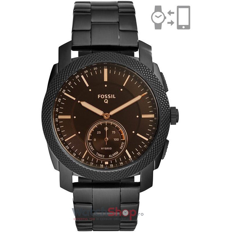 Ceas Barbatesc Fossil Q MACHINE FTW1165 Hybrid Smartwatch Negru de Mana Original cu Comanda Online