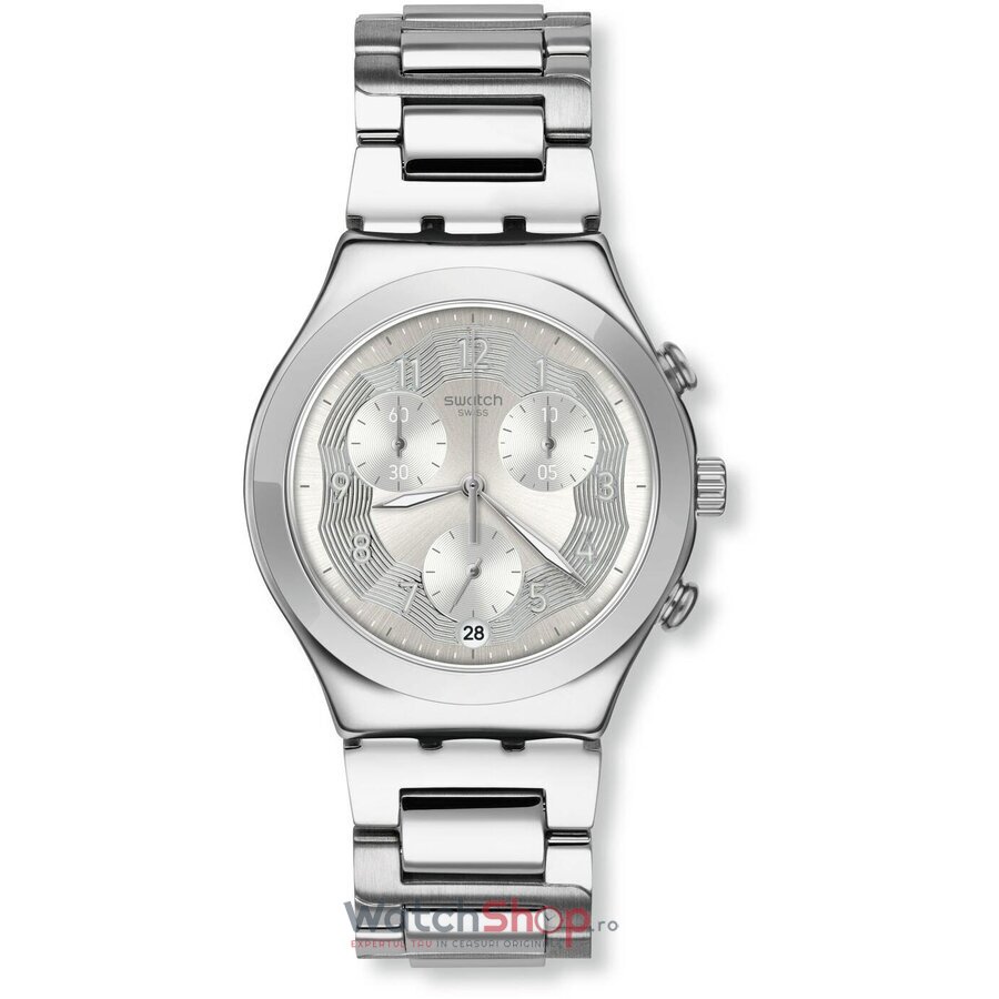 Ceas Barbatesc Swatch Irony YCS604G Silver Ring Cronograf Argintiu de Mana Original cu Comanda Online