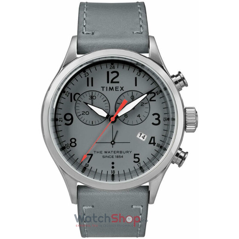 Ceas Gri Barbatesc Timex WATERBURY TW2R70700D7 Cronograf Original cu Comanda Online