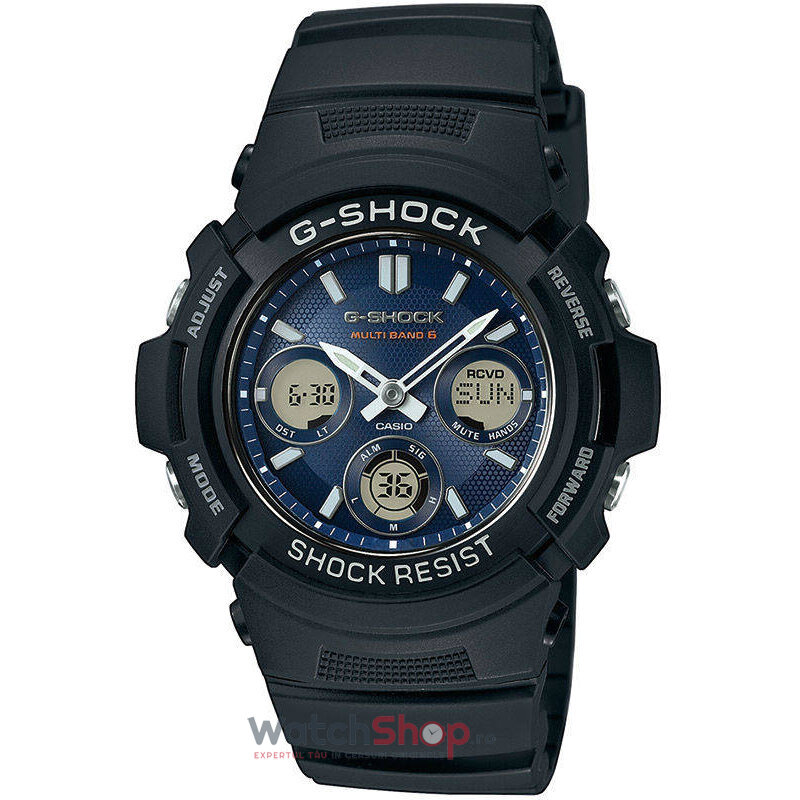 Ceas Negru Barbatesc Casio G-Shock AWG-M100SB-2AER Original cu Comanda Online