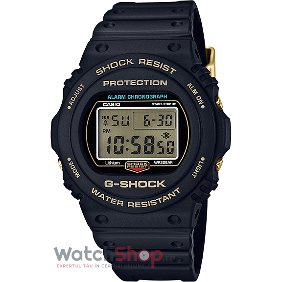 Ceas Negru Barbatesc Casio G-Shock DW-5735D-1B 35th Anniversary Origin Gold Original cu Comanda Online