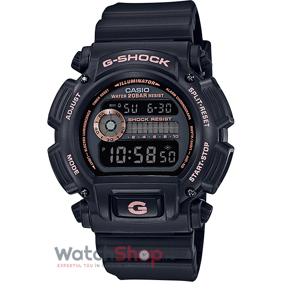 Ceas Negru Barbatesc Casio G-Shock DW-9052GBX-1A4 Black and Rose Gold Original cu Comanda Online