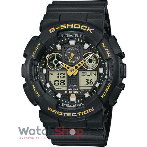 Ceas Negru Barbatesc Casio G-Shock GA-100GBX-1A9ER Original cu Comanda Online