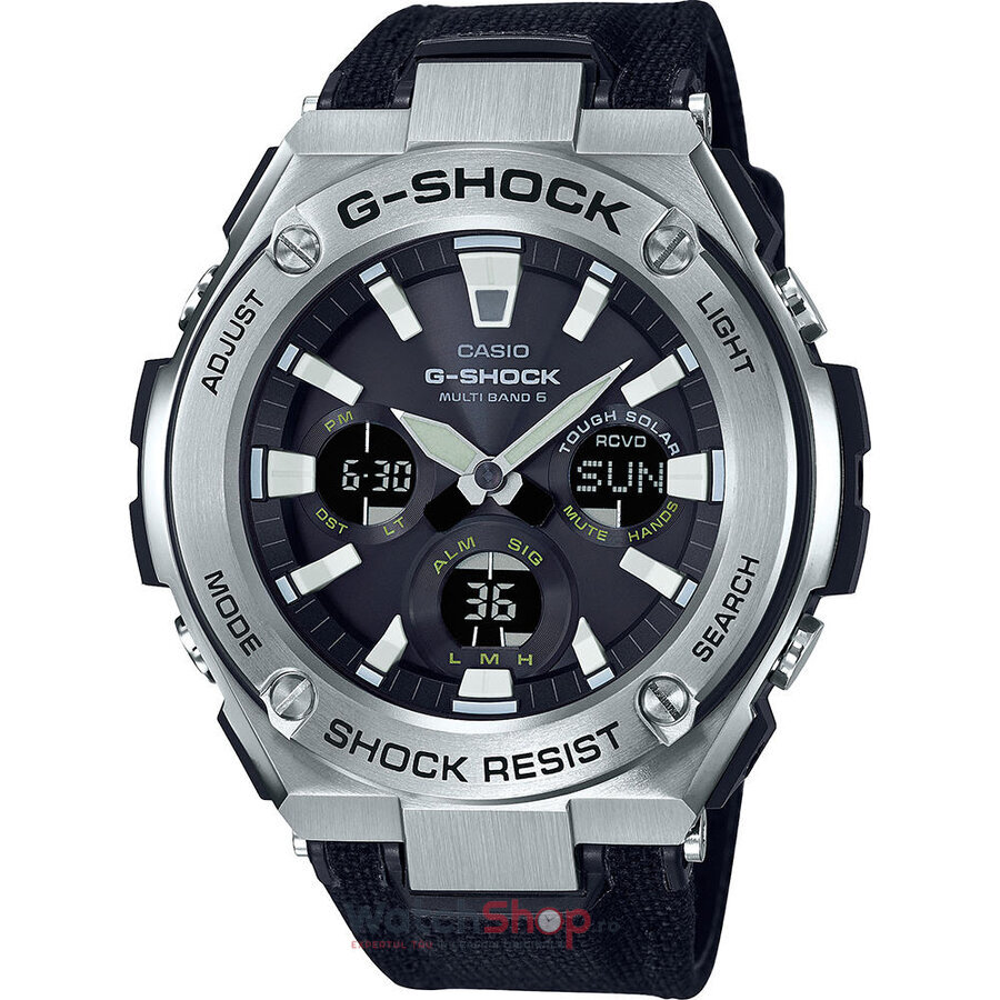 Ceas Negru Barbatesc Casio G-Shock GST-W130C-1A G-Steel Tough Solar Original cu Comanda Online