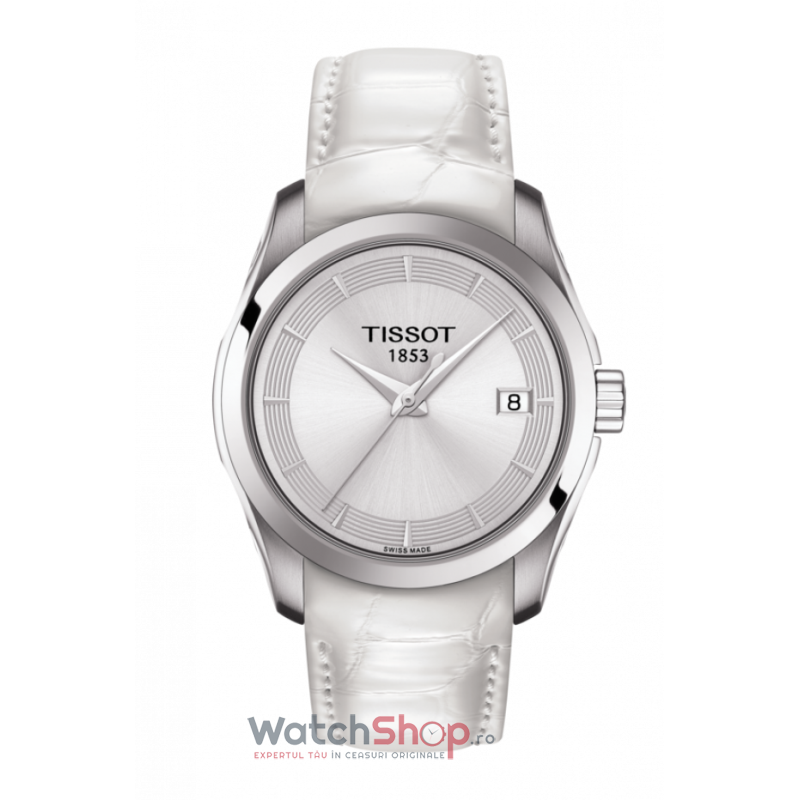 Ceas Alb Tissot T-Classic T035.210.16.031.00 Couturier Lady de dama original cu comanda online