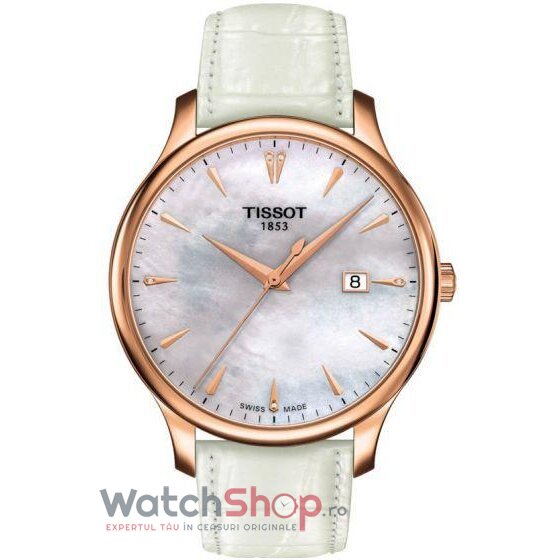 Ceas Alb dama Tissot T-Classic T063.610.36.116.01 Tradition original cu comanda online