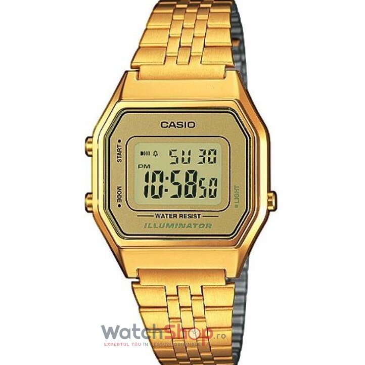 Ceas  dama Casio RETRO LA680WGA-9D Gold original cu comanda online