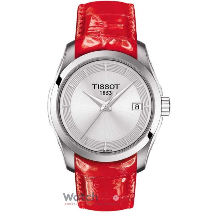 Ceas Rosu Tissot T-Classic T035.210.16.031.01 Couturier Lady de dama original cu comanda online