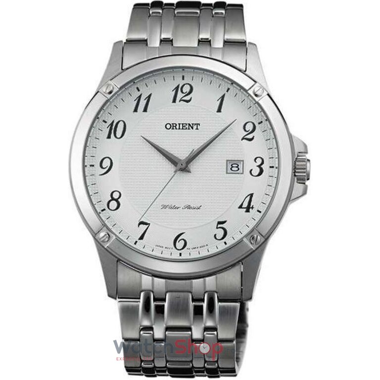 Ceas de Barbati Orient CLASSIC DESIGN UNF4006W Argintiu de Mana Original cu Comanda Online