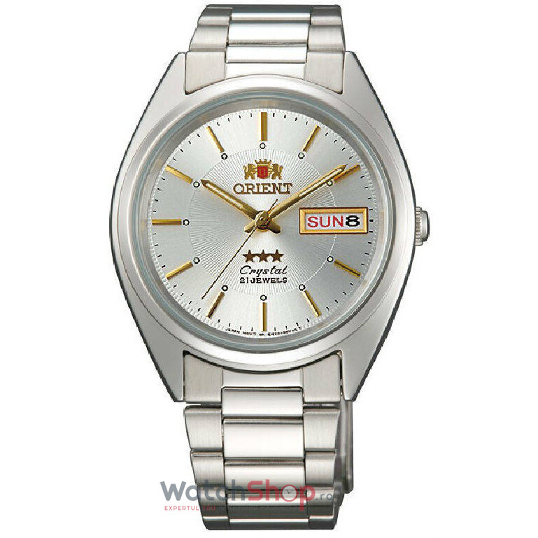 Ceas de Barbati Orient THREE STAR FAB00006W9 Automatic Argintiu de Mana Original cu Comanda Online