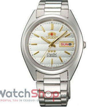 Ceas de Barbati Orient THREE STAR FAB00007W9 Automatic Argintiu de Mana Original cu Comanda Online