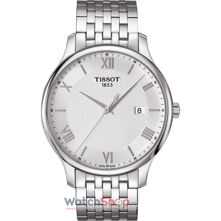Ceas de Barbati Tissot T-CLASSIC T063.610.11.038.00 Tradition Argintiu de Mana Original cu Comanda Online