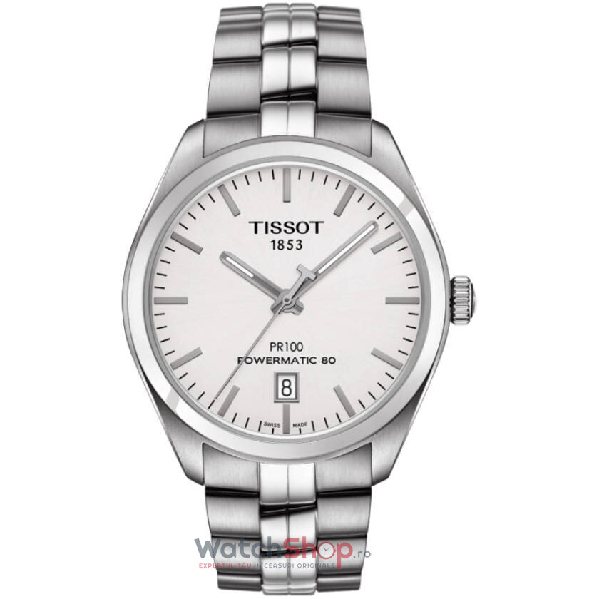 Ceas de Barbati Tissot T-CLASSIC T101.407.11.031.00 PR 100 Automatic Argintiu de Mana Original cu Comanda Online