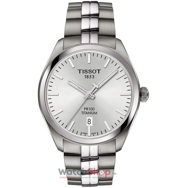 Ceas de Barbati Tissot T-CLASSIC T101.410.44.031.00 PR 100 Titanium Argintiu de Mana Original cu Comanda Online
