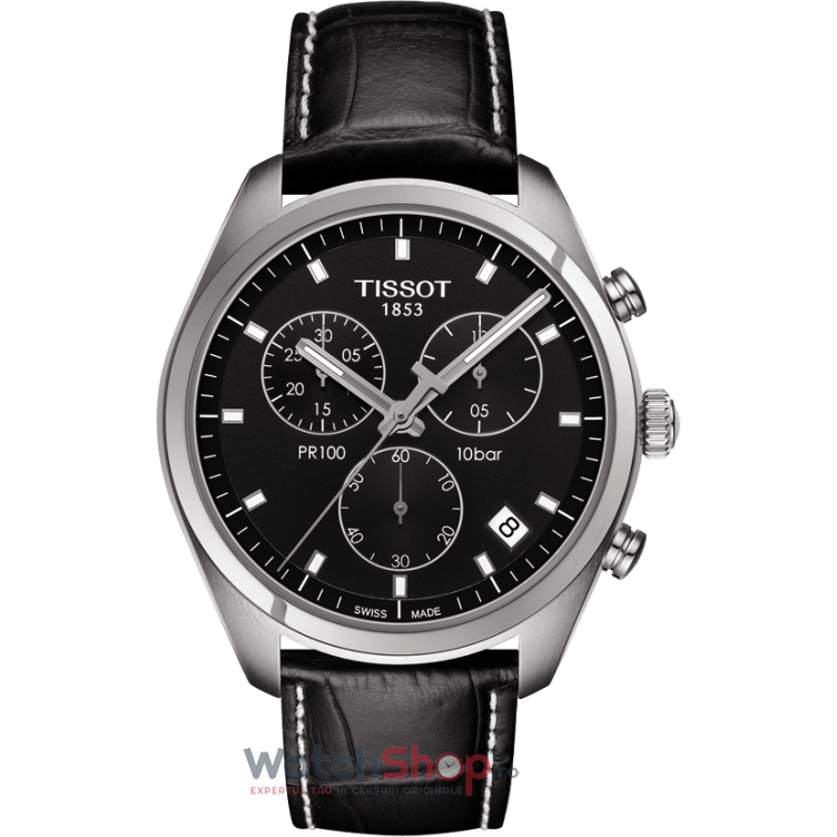 Ceas de Barbati Tissot T-CLASSIC T101.417.16.051.00 PR 100 Cronograf Negru de Mana Original cu Comanda Online