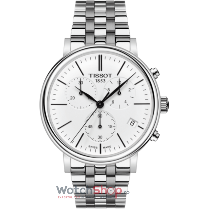 Ceas de Barbati Tissot T-CLASSIC T122.417.11.011.00 Premium Cronograph Argintiu de Mana Original cu Comanda Online