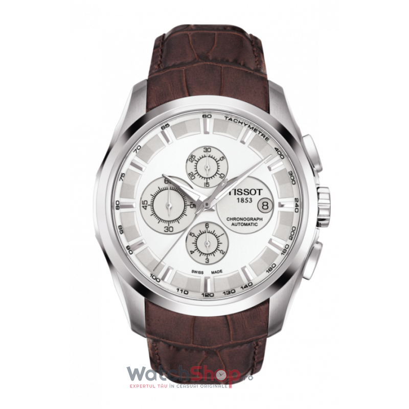 Ceas de Barbati Tissot T-Classic Couturier T035.627.16.031.00 Cronograf Automatic Maro de Mana Original cu Comanda Online