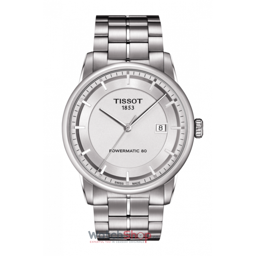 Ceas de Barbati Tissot T-Classic Luxury T086.407.11.031.00 Powermatic 80 Automatic Argintiu de Mana Original cu Comanda Online