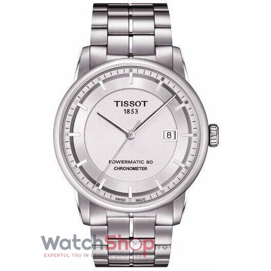 Ceas de Barbati Tissot T-Classic Luxury T086.408.11.031.00 Powermatic 80 Automatic Argintiu de Mana Original cu Comanda Online