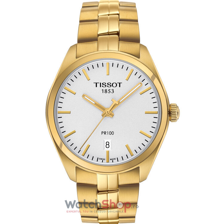 Ceas de Barbati Tissot T-Classic PR 100 T101.410.33.031.00 Auriu de Mana Original cu Comanda Online